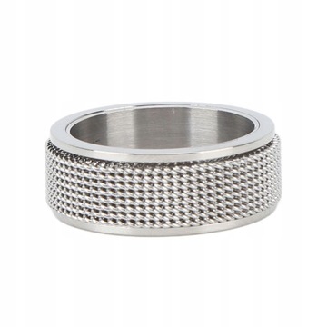 8MM PIERŚCIEŃ SYGNET STYLOWY STAL SREBRNY