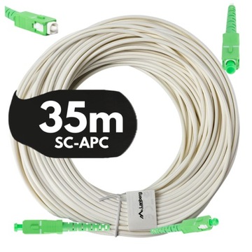 KABEL PRZEWÓD ŚWIATŁOWODOWY ŚWIATŁOWÓD PATCHCORD SC/APC-SC/APC SIMPLEX 35M