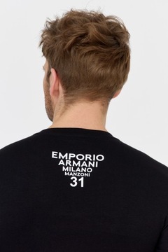 EMPORIO ARMANI - Czarny longsleeve męski r. S