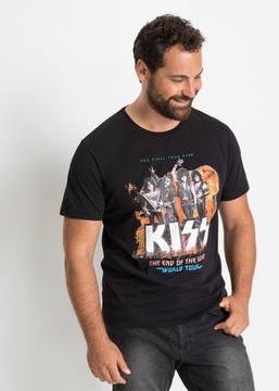 B.P.C t-shirt męski czarny nadruk KISS XL.