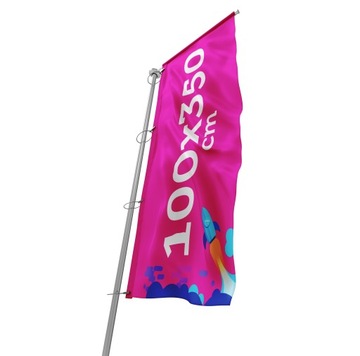 FLAGA 100x350 cm REKLAMOWA FIRMOWA FLAGI REKLAMOWE