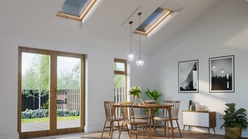 Деревянное мансардное окно 78х140 с воротником.