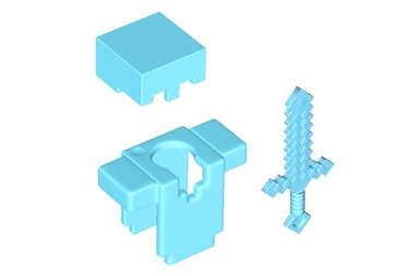 LEGO Akcesoria Minecraft - Hełm Zbroja Miecz diamentowy 19723 19730 18787