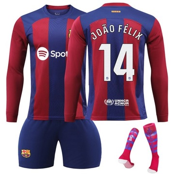Komplet koszulek piłkarskich Barcelona home Nr 14 JOÃO FÉLIX
