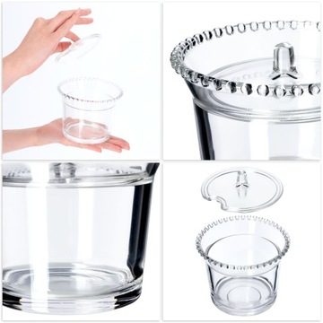 СТЕКЛЯННАЯ САХАРНИЦА С КРЫШКОЙ САХАРНИК