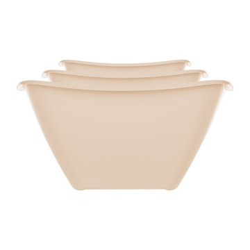 MISECZKA MISKA SALATERKA KUCHENNA PLASTIKOWA DO ŻYWNOŚCI 1,9L 20cm BEŻOWA