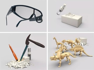 РАСКОПКИ Динозавры Тираннозавр Рекс 6в1 МАЛЕНЬКИЙ ИССЛЕДОВАТЕЛЬ ZA4393