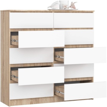Комод K120 10SZ CLP шт. дуб сонома / білий