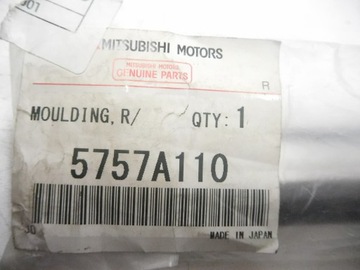 LIŠTA OKNO DVEŘE PRAVÝ ZADNÍ MITSUBISHI OUTLANDER OE 5757A110