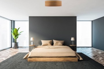 Lampa plafon żyrandol sufitowa LED E27 ABAŻUR do salonu CZARNA JAZZ 60cm