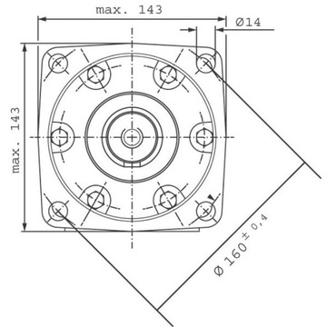 Орбитальный гидромотор SMT200 200 см3/об