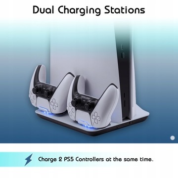Охлаждающая подставка с зарядкой для PS5 - Белый