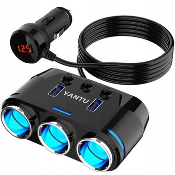 ROZDZIELACZ GNIAZDA ZAPALNICZKI 12V 24V USB 3,1A