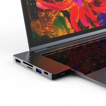 Адаптер HUB 6in1 USB-C 3.1 HDMI 4K USB 3.0 SD MICRO