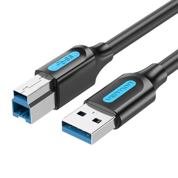 VENTION SZYBKI KABEL USB PRZEWÓD USB-A 3.0 DO USB-B DO DRUKARKI SKANERA 3M