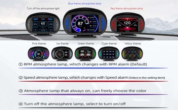 Универсальный автомобильный HUD OBD2 Спидометр Тахометр