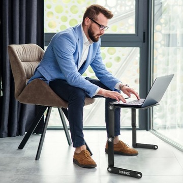 Duronic DML121 Подставка для ноутбука, стол, черный