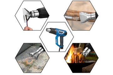 ТЕПЛОВАЯ ПИСТОЛЕТА 2 в 1 BLAUPUNKT HG6010 5 насадок РЕГУЛИРОВКА СТРЕЛЫ