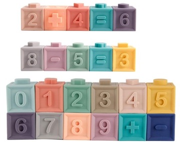 МЯГКИЕ СЕНСОРНЫЕ БЛОКИ ДЛЯ ДЕТЕЙ, НАБОР 12 ШТ.