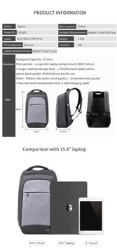 Противоугонный рюкзак T-B3335 15,6