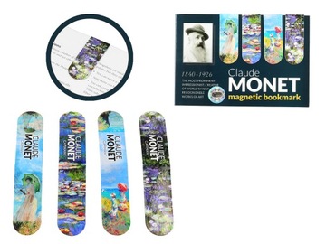 4 Zakładki magnetyczne do książki Claude Monet