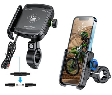 MOTORCYCLE PHONE HOLDER USB CHARGER 12/24v