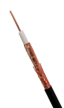 Kabel koncentryczny H155 CU czarny na metry