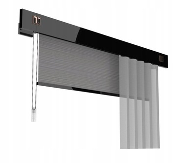 Karnisz systemu TOP LINE - czarny połysk - 300 cm