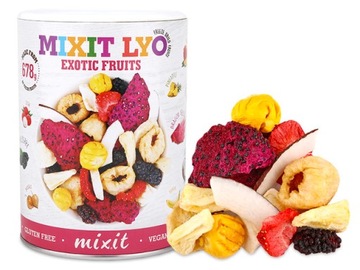 MIXIT EGZOTYCZNY MIX OWOCE LIOFILIZOWANE MANGO LICZI MORWA ANANAS 110g