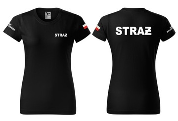 Koszulka damska STRAŻACKA STRAŻ OSP + FLAGA M