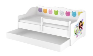 Łóżko dziecięce LULU 160x80 szuflada materac barierka KOCI DOMEK GABI