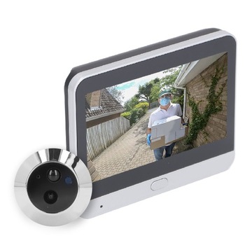 КАМЕРА ЭЛЕКТРОННАЯ WIFI ПРОСМОТР ДЛЯ ДВЕРИ JUDAS RECORDING SILVER