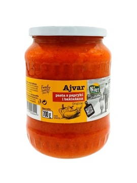 Ajvar PASTA WARZYWNA 720ml Z PAPRYKI I BAKŁAŻANA
