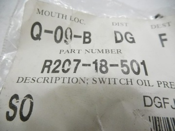 SENZOR TLAKU OLEJE MAZDA 626 II OE R207-18-501
