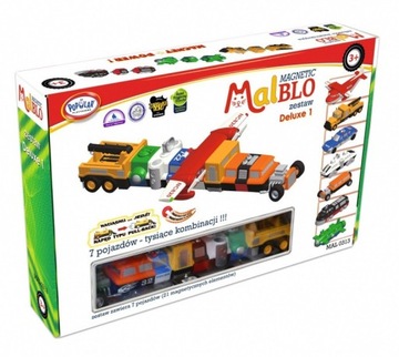 MALBLO MAGNETIC KLOCKI MAGNETYCZNE 7 POJAZDÓW 0313
