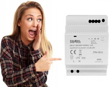 ZASILACZ IMPULS NA SZYNĘ DIN ZAMEL EXTA ZTM 100/24