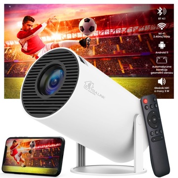 Mini Smart Projektor obrotowy EXTRALINK ESP-MINI-V2 Android HD Bluetooth