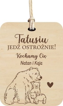Prezent dla taty na dzień ojca Zawieszka do auta