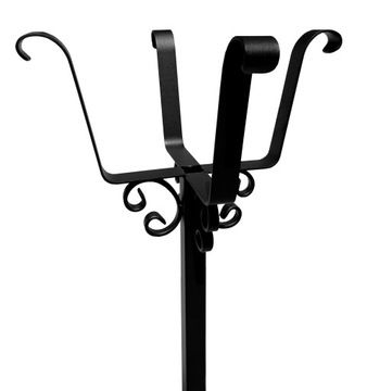 Подставка для садовых цветов на ножке Современная кованая металлическая подставка 140см ЧЕРНАЯ