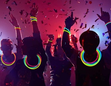 Браслеты с флуоресцентным химическим светом 50 шт.