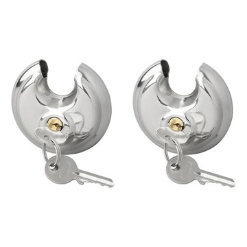 2 КРУГЛЫХ НАВЕСНЫХ ЗАМКА 70 ММ, тот же ключ ProPlus