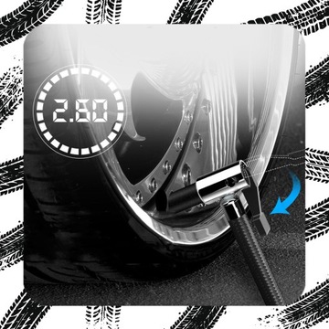 KOMPRESOR SAMOCHODOWY Pompka Elektryczna Sprężarka do Kół 12V LED LCD