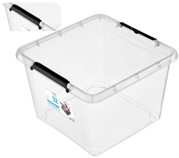 POJEMNIK PUDEŁKO ORGANIZE PLASTIKOWY Z POKRYWĄ 32 l