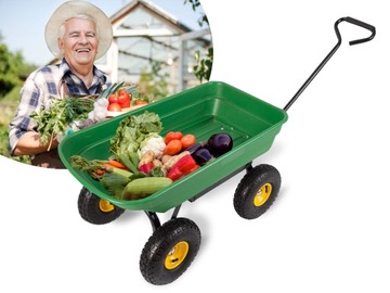 Садовая транспортная тележка тачка самосвальный прицеп 3в1 200кг