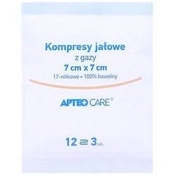 KOMPRESY GAZOWE JAŁOWE 7X7CM 3SZTUKI (APTEO)