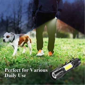 Портативный мини перезаряжаемый светодиодный фонарик Zoom