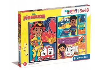 PUZZLE 3X48 DISNEY FIREBUDS CLEMENTONI 25283