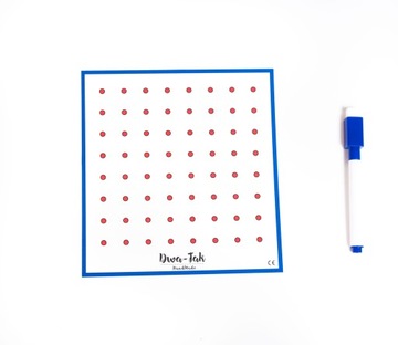 Геоплан 8x8 + Карточка для выкройки, Монтессори, Съемные колышки, CE