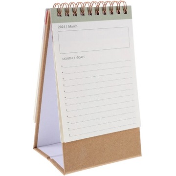 Desk Calendar Desk Calendar Ornament Stand Up Flip Calendar Decor Desktop