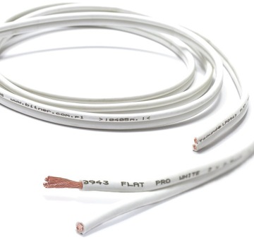 KABEL GŁOŚNIKOWY BITNER BiTsound FLAT PRO BIAŁY CU OFC BIAŁY 2X2,5 - 1M